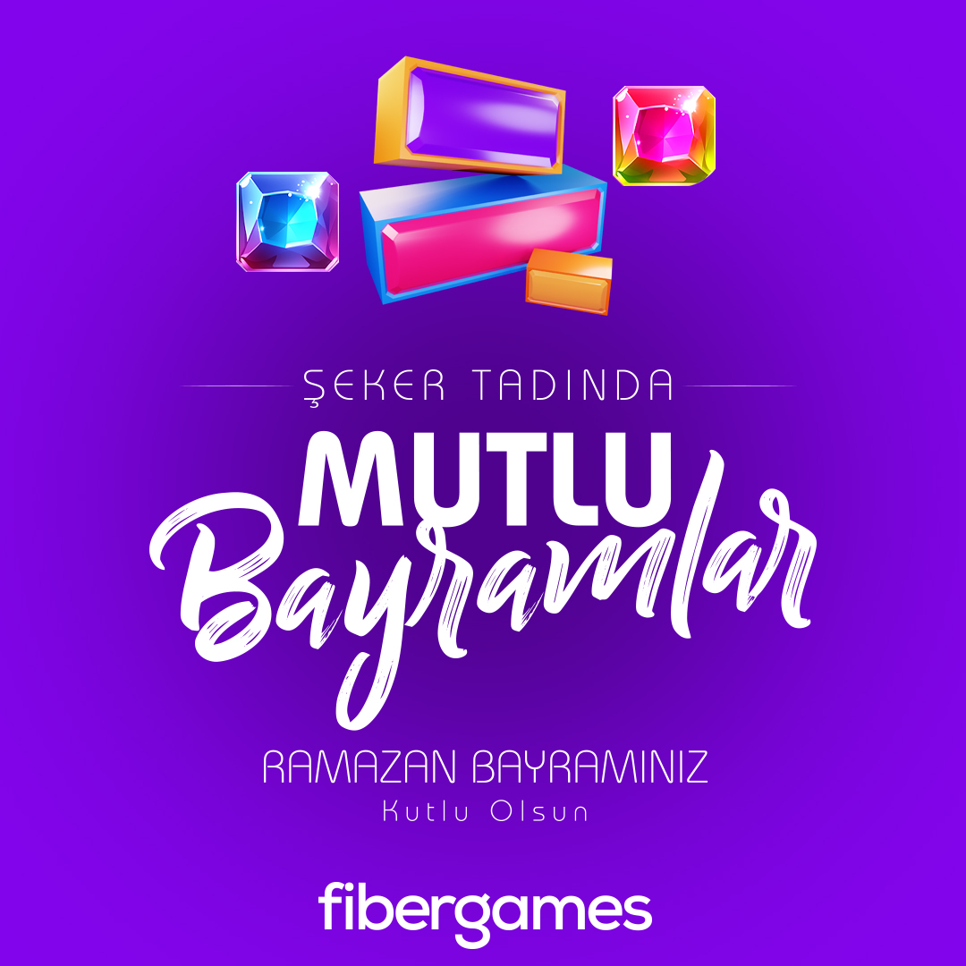 Fiber Games olarak Ramazan Bayramınızı en içten dileklerimize kutlar, sevdiklerinizle birlikte mutlu ve sağlıklı bir bayram geçirmenizi dileriz🍬