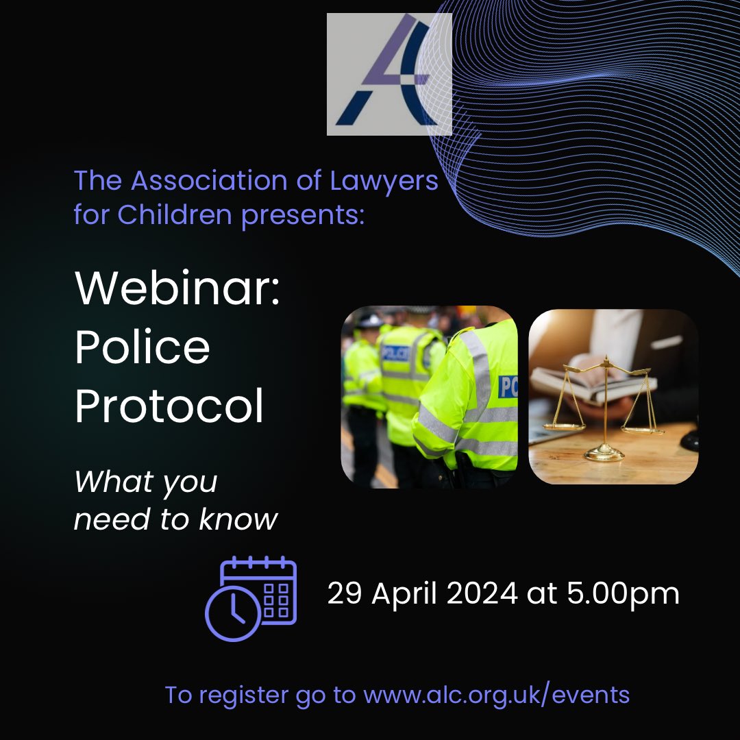 🚨 Do register for this essential webinar on the new Police Protocol 🚨