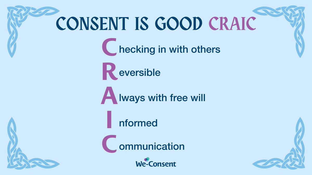 Consent is good craic for everyone involved & is necessary for all encounters 💬 Learn more about consent, healthy relationships & much, much more at We-Consent.ie