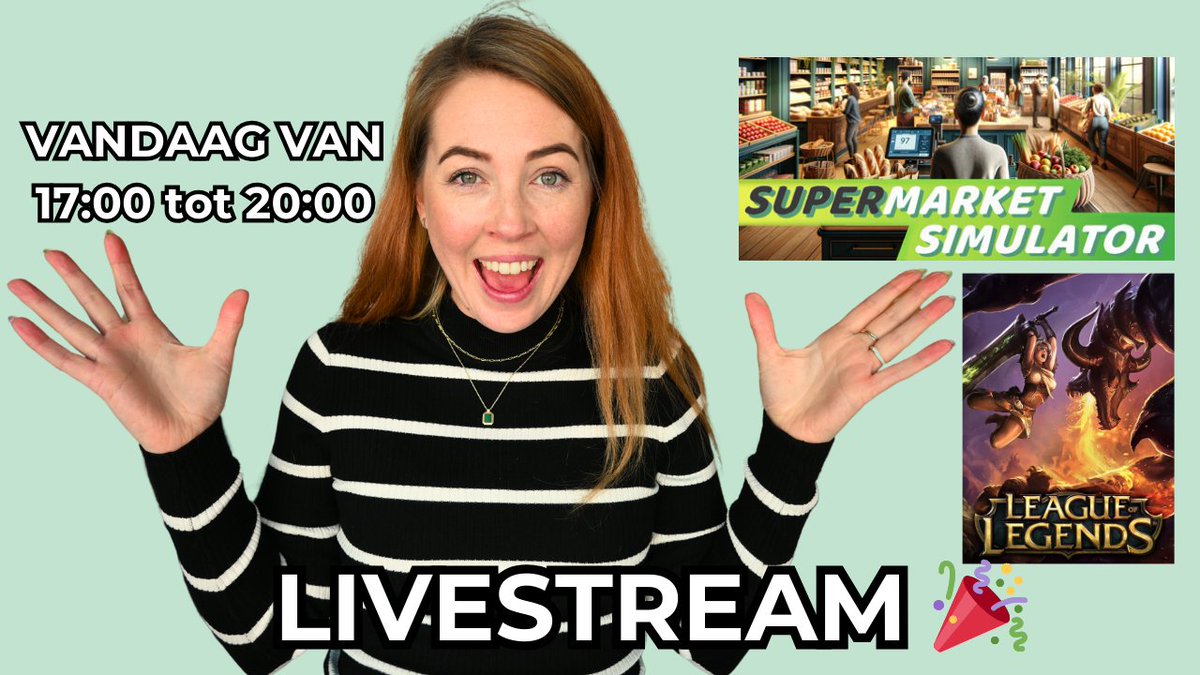 Om 17:00 beginnen we met de nieuwe update van Supermarket Simulator en daarna door met de League of Legends grind.

Karaoke in queue time?