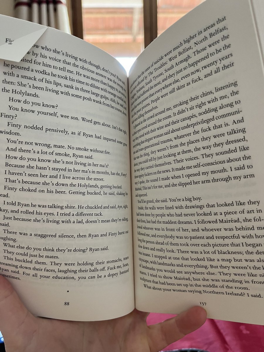 Hey <a href="/michaelmagee__/">Michael Magee</a> I really hope nothing important happens between pages 88 and 137… <a href="/PenguinUKBooks/">Penguin Books UK</a> <a href="/WHSmith/">WHSmith</a>