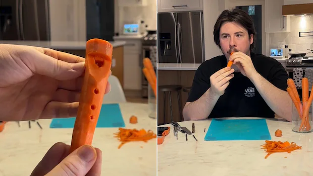 Wait, What? Man Crafts Flute Out Of Carrot In Viral Video food.ndtv.com/news/wait-what… via @NDTVFood