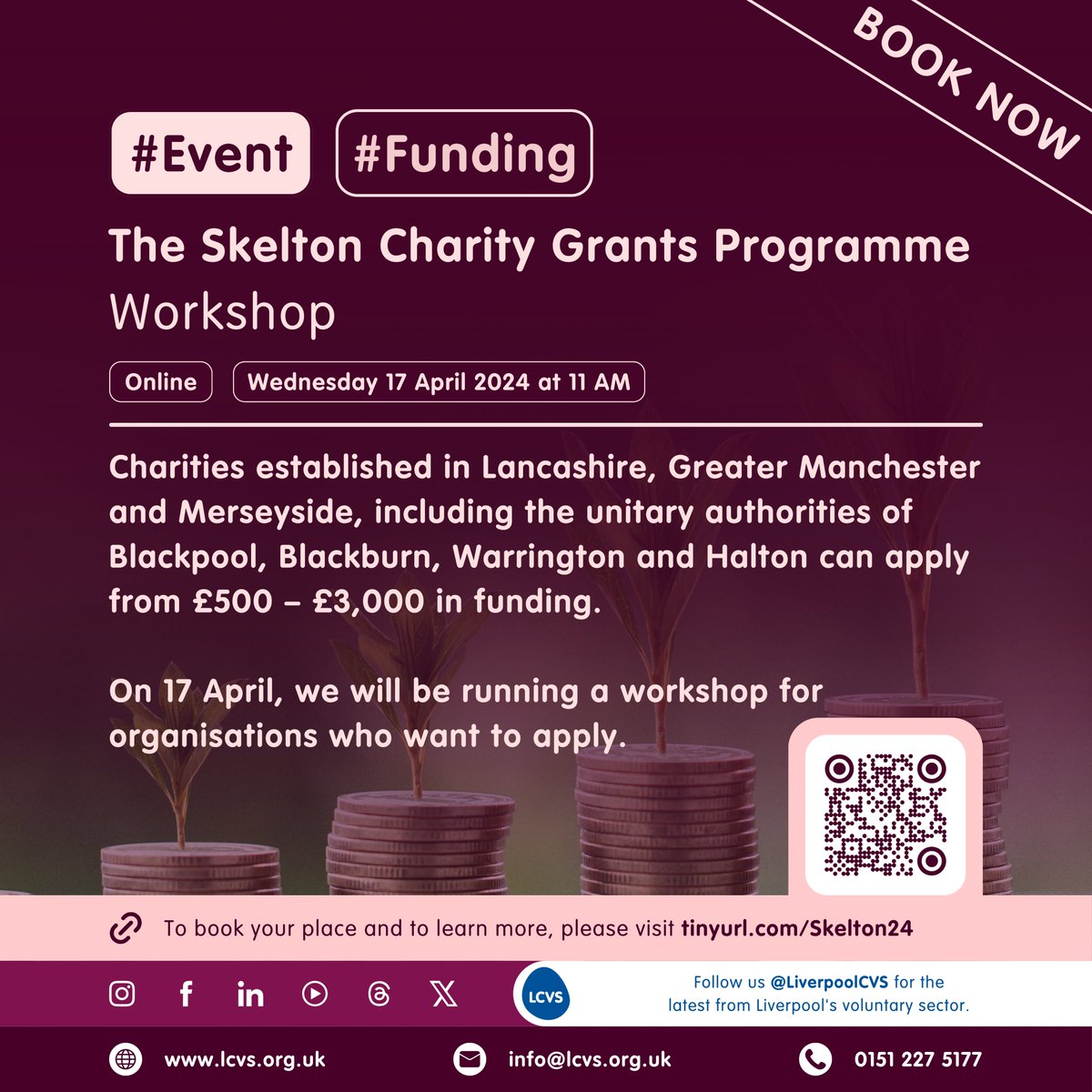 🚨#Event | The @SkeltonCharity grants programme is opening next week! ➡️On the launch day, the LCVS Grants Team will be delivering a workshop to go through the eligibility criteria and answer any questions you may have. ⬇️BOOK NOW⬇️ 🔗tinyurl.com/Skelton24 @SoniaBassey1