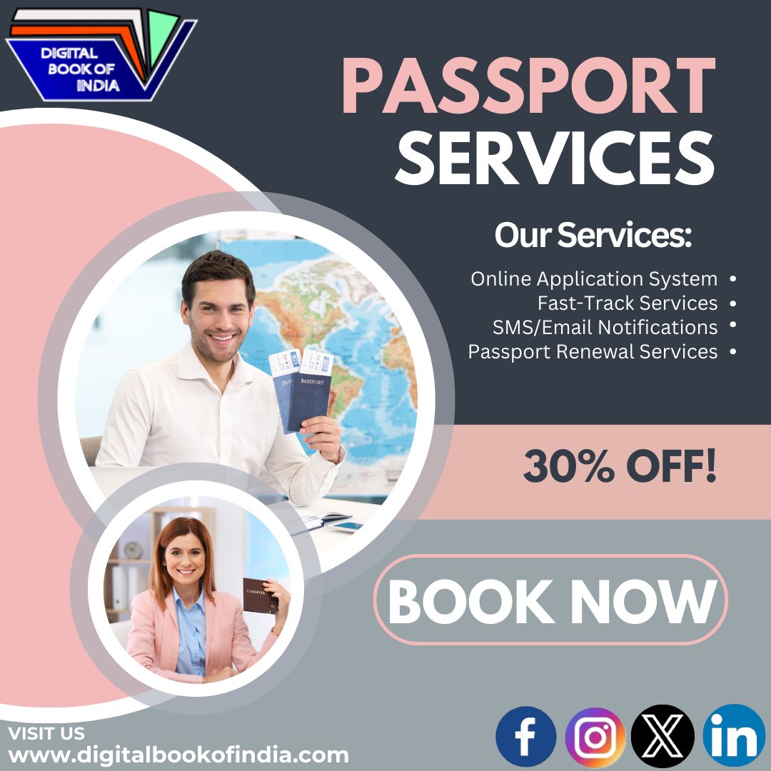 Seamless Passport Services: Your Gateway to Global Travel #digitalbookofindia #PassportServices #GlobalTravel #EasyPassport #TravelDocuments #PassportApplication