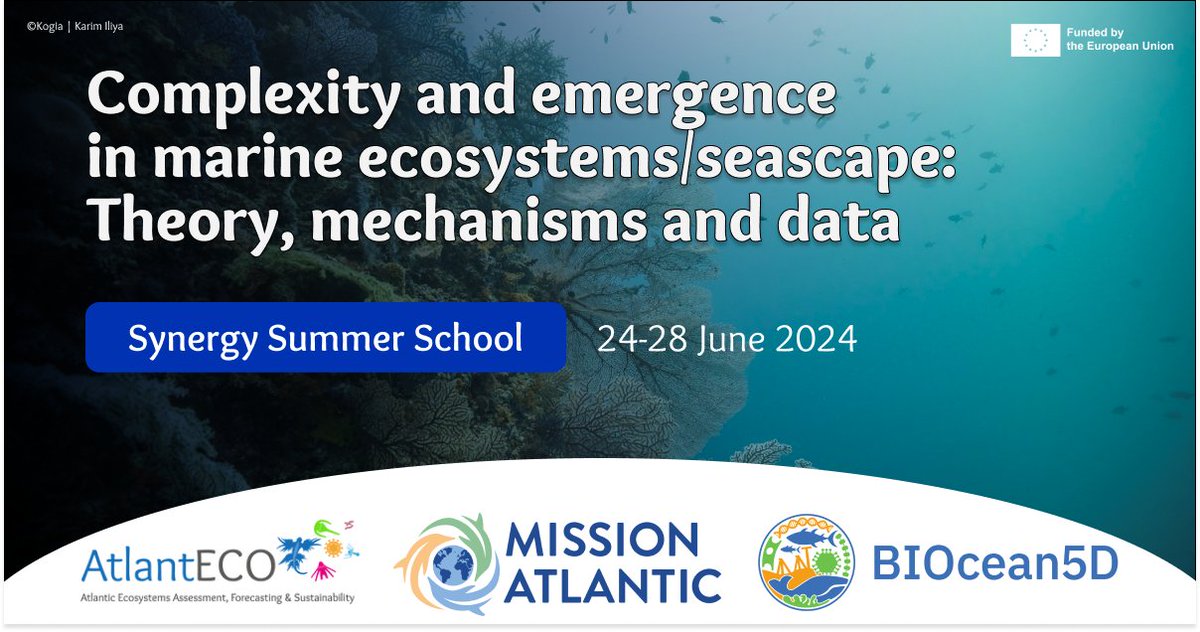Join us, @EU_AtlantECO & @MISSIONATLANTIC for Seascape - our 2024 summer school! 📌Italy 📅June 24 💸Free (limited spaces) Learn how to address some of the biggest theoretical and experimental challenges in open ocean ecology More info and to apply: marinetraining.org/node/5881