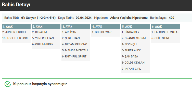 Risk düzeyi yüksek Herkese bol şans