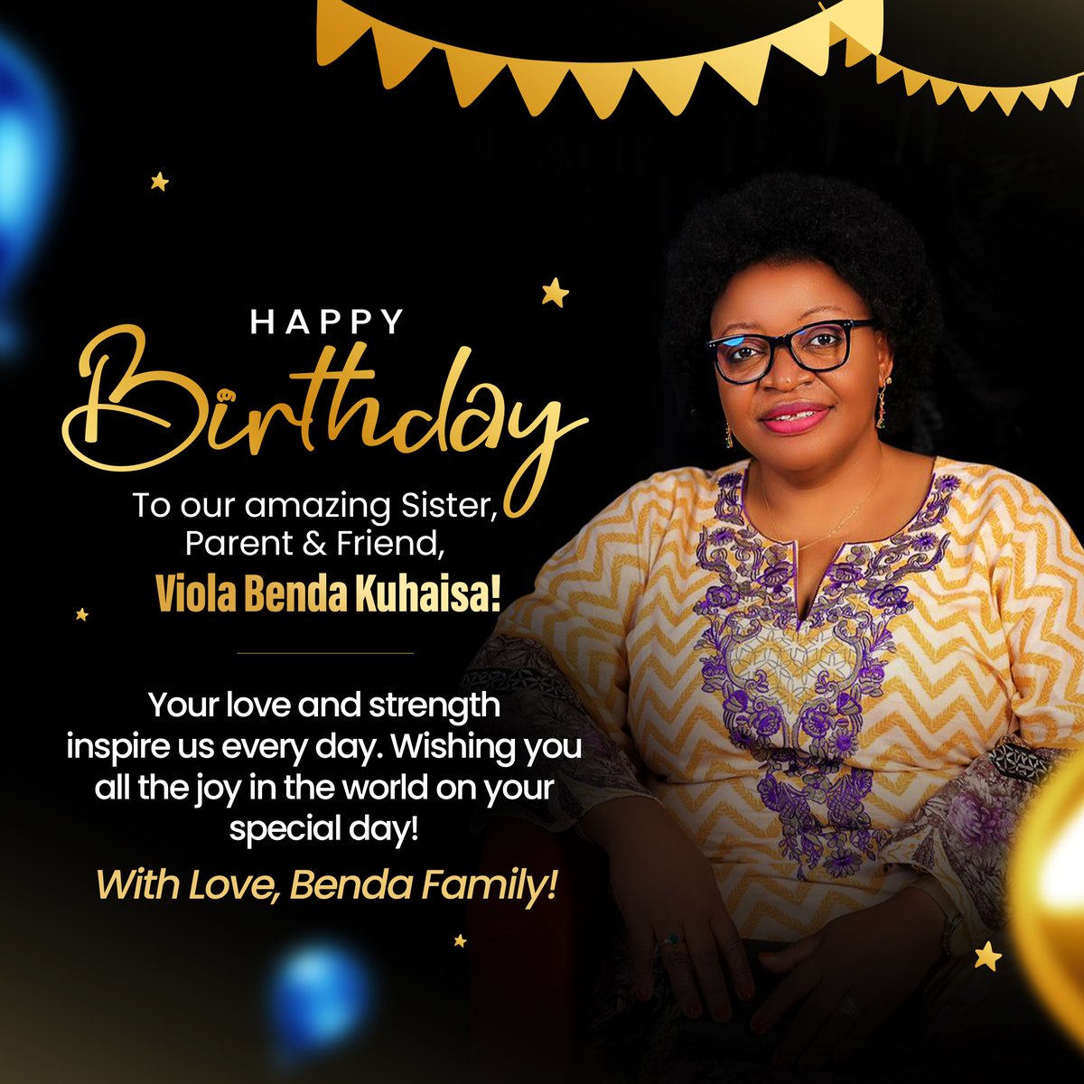 Happy +1 to our amazing Sister, Parent &amp; Friend, Viola Benda (<a href="/kuhaisa/">Viola Kuhaisa</a>)!

Your love &amp; strength inspire us every day. Wishing you all the joy in the world on your special day! 

With Love, from the Benda Family!

#TOA 
#ThisKanunguGal