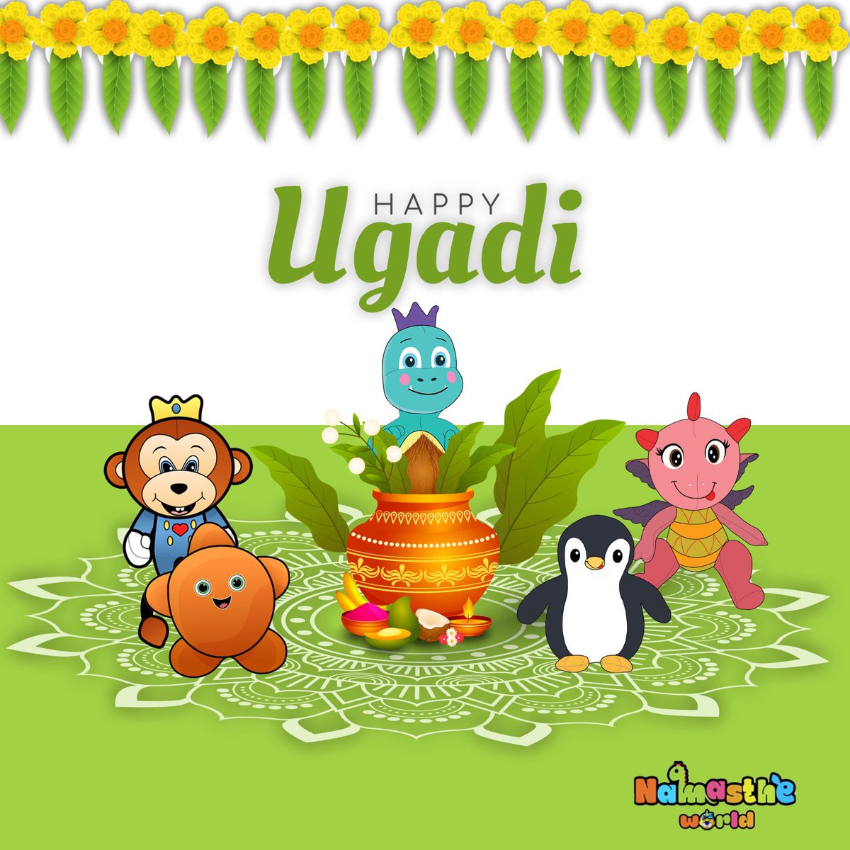 Happy Ugadi from @namastheworld! May this festive season be filled with boundless joy, cherished traditions, and playful moments with your loved ones. Let's celebrate the spirit of togetherness and imagination! 🎉🌈 #HappyUgadi