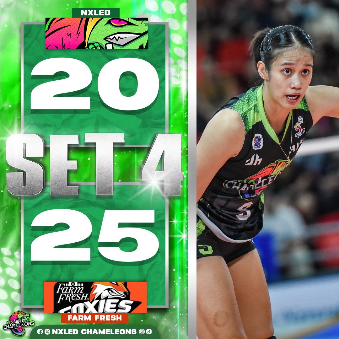 We’re going to a fifth set. Let’s get it, Nxled! 🦎 #NxledLockedIn #NxledNation #PVL2024 #TheHeartOfVolleyball 💚🦎🩶
