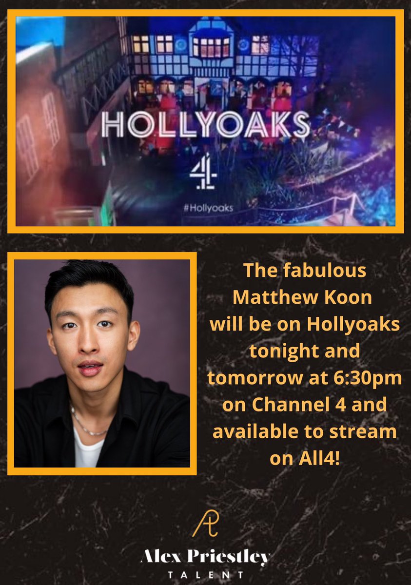#Tonight on Hollyoaks is @MatthewKoon 🥳🥳