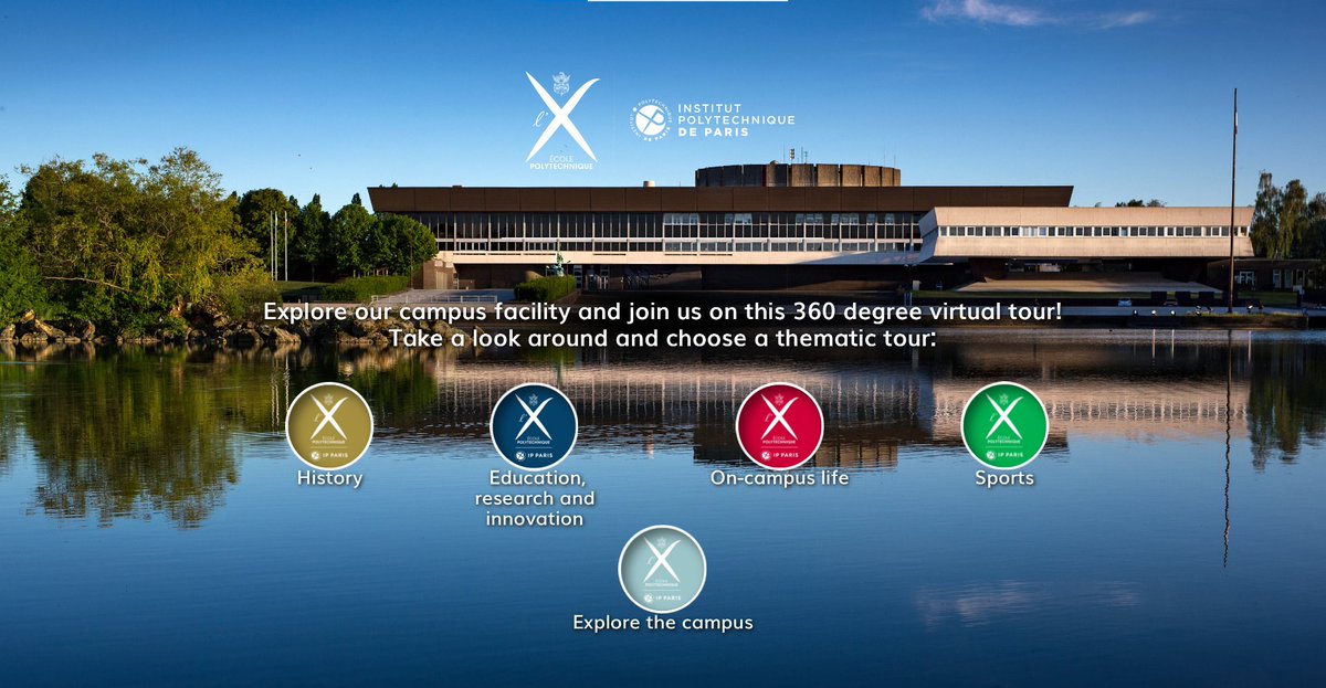 🌐 Virtual Campus Tour 🚀 Step into the future with our 360-degree virtual tour of the prestigious @Polytechnique campus! Don't miss this chance to experience École Polytechnique like never before! Dive in now 👉 bit.ly/3TdLrtm