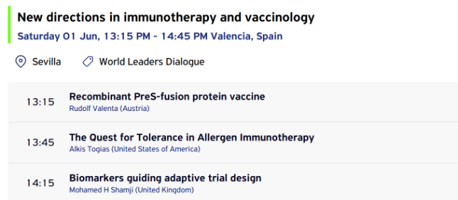 Dear Juniors! #EAACI2024 is forthcoming. Take a look at the scientific programme and save the date for attending the Plenary Lecture “New Directions in #Immunotherapy and #Vaccinology”. 🔗eaaci.org/events_congres…