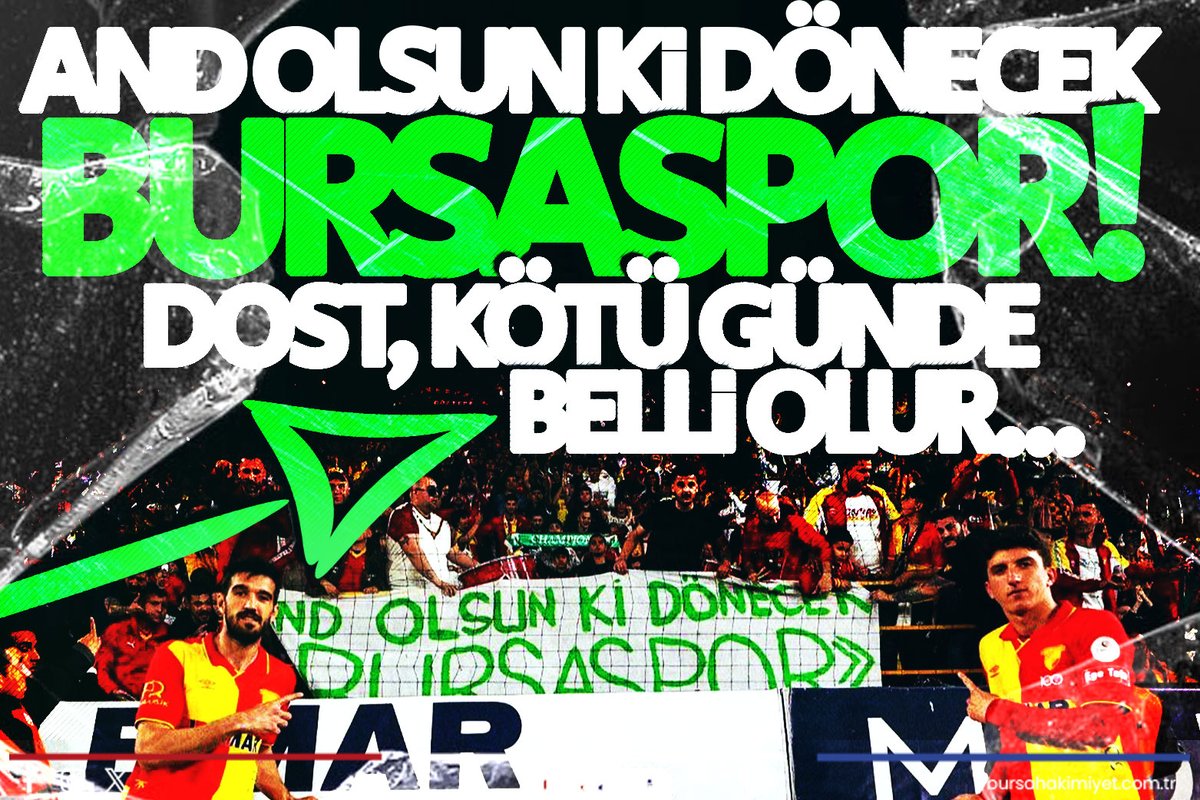 📢 'And olsun dönecek #Bursaspor!' Dost, kötü günde belli oldu... #BURSA tinyurl.com/hbx4thkw