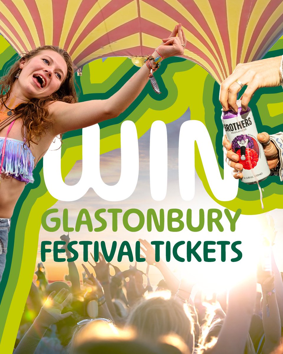 🚨Reminder! You can still WIN @glastonbury Festival tickets! To enter: 🍎Purchase any of our new cans 🤳Scan the QR code 🤞Enter the code under the ring-pull 👉 brotherscider.co/glastonburytic… Available in Tesco, Morrisons, Asda, Premier Stores, Londis, Budgens, One Stop & online