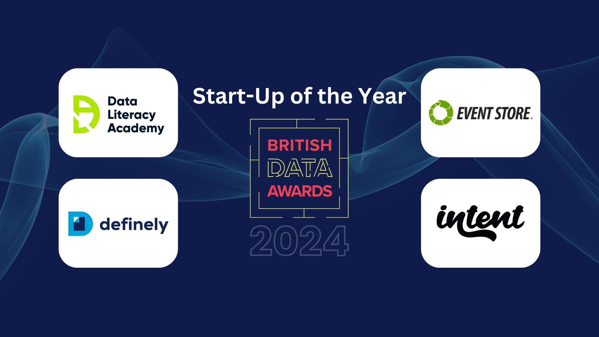 Meet the British Data Awards ‘Start-Up of the Year’ 2024 Finalists! But which of these fab four companies will take home the trophy? Data Literacy Academy, @trydefinely, @eventstore, @MadeWithIntent