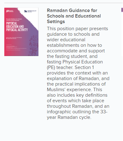 iffykhawaja's tweet photo. Special thanks to @NATREupdate for featuring Ramadan Guidance on the National Association of Teachers of Religious Education website. An important resource for all involved in education.

@BCUPressOffice @afPE_PE @YouthSportTrust @MuslimCouncil @cimspa 

https://t.co/6AhiJ1cVqX https://t.co/Lr8LXfaA5r
