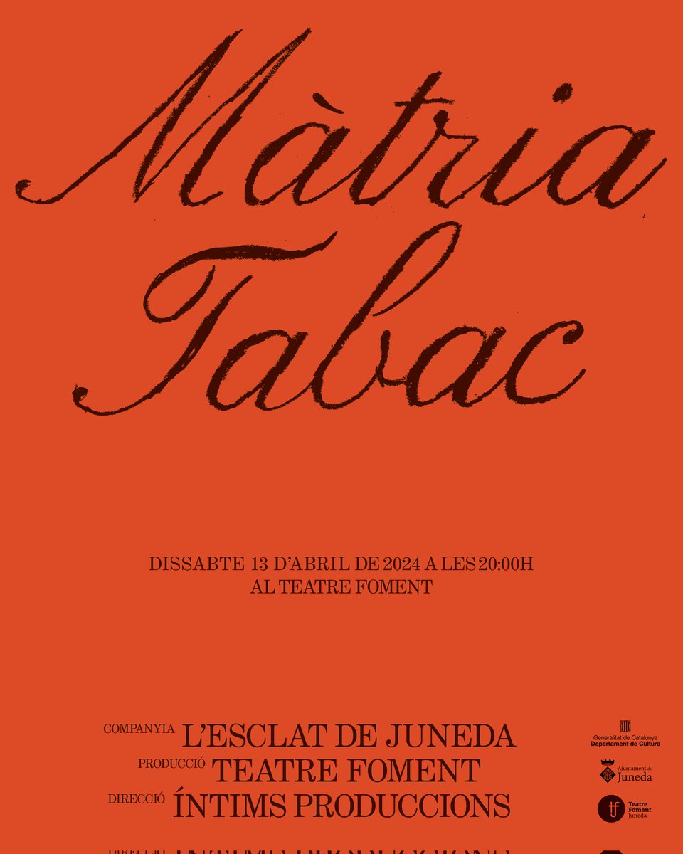 Un espectacle de creació col·lectiva que fusiona el talent de la cia <a href="/IntimsProd/">Íntims Produccions</a> i el grup local de teatre Esclat.
La producció gira al voltant de la història i la cultura del caliquenyo, el tabac clandestí de Ponent. 
🗓️Dissabte 13 d'abril 
🕕20h
teatrefoment.cat