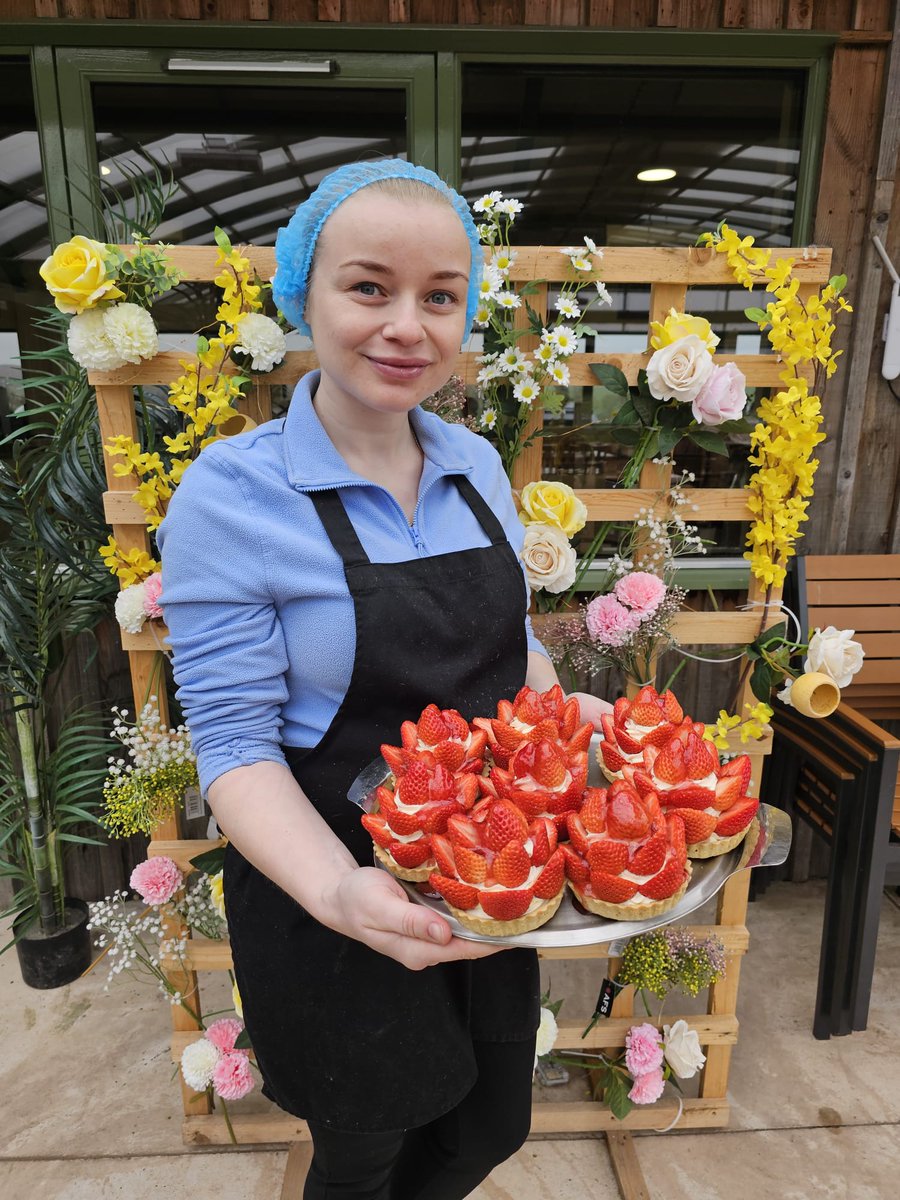 Well, it's raining for a change 😜but don't worry, we have the recipe for edible sunshine as showcased by our fabulous Oksana! 🍓😍 #electricvehiclecharging #dogfriendly #pepperedsteakbaguette #northeastabz #familyfriendly #Laurencekirk #aberdeenshire #strawberrytart #rain