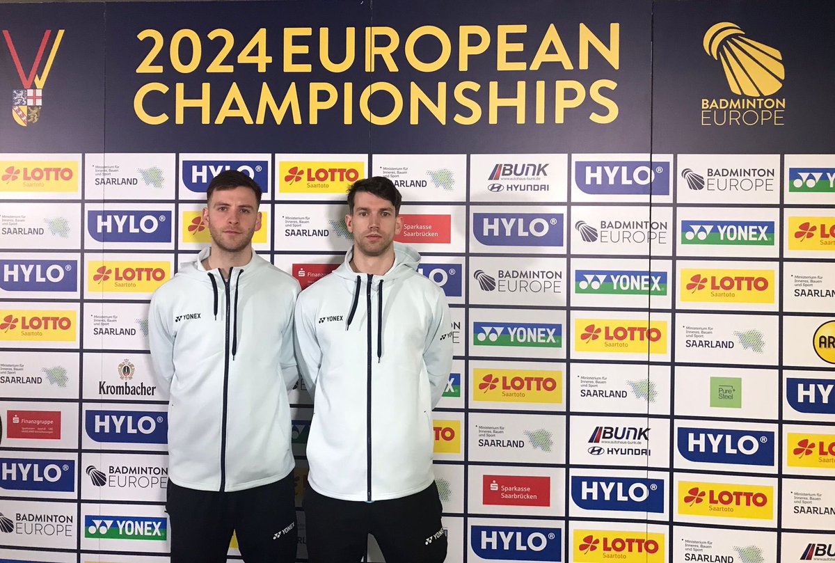 **Magee & Reynolds into last 16 of European Championships** Joshua Magee & Paul Reynolds 🇮🇪 are into the last 16 of the 2024 European Championships after beating Kristin Kaljurand & Raul Käsner 🇪🇪 The Irish won 23-21 21-16 and will now face number 3 seeds Lane & Vendy 🏴󠁧󠁢󠁥󠁮󠁧󠁿 💪☘️