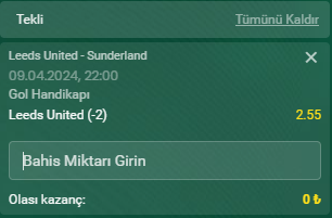 Analiz - 1

🏴󠁧󠁢󠁥󠁮󠁧󠁿 Leeds United - Sunderland 22:00

⚽️ İlk önce dediğim bilgi tekrar tekrar söylüyorum. Artık liglerde son 5-6 haftaya girildi ve bu dönemde hedefi olan bir takımın oynayabileceği en rahat maçlar ligde iddiası kalmayan takımlara karşı oynayacağı maçlardır. 

Leeds…