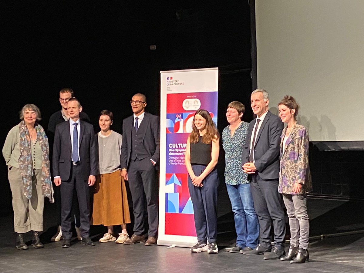 Rencontre Olympiade Culturelle à @MC93Bobigny avec @LaurentRoturier. Monsieur le préfet @Prefet93 Présentation des projets artistiques et culturels faisant dialoguer l’art et le sport dans tous les domaines pour tous : les Jo c’est le sport et la culture ! C’est puissant !