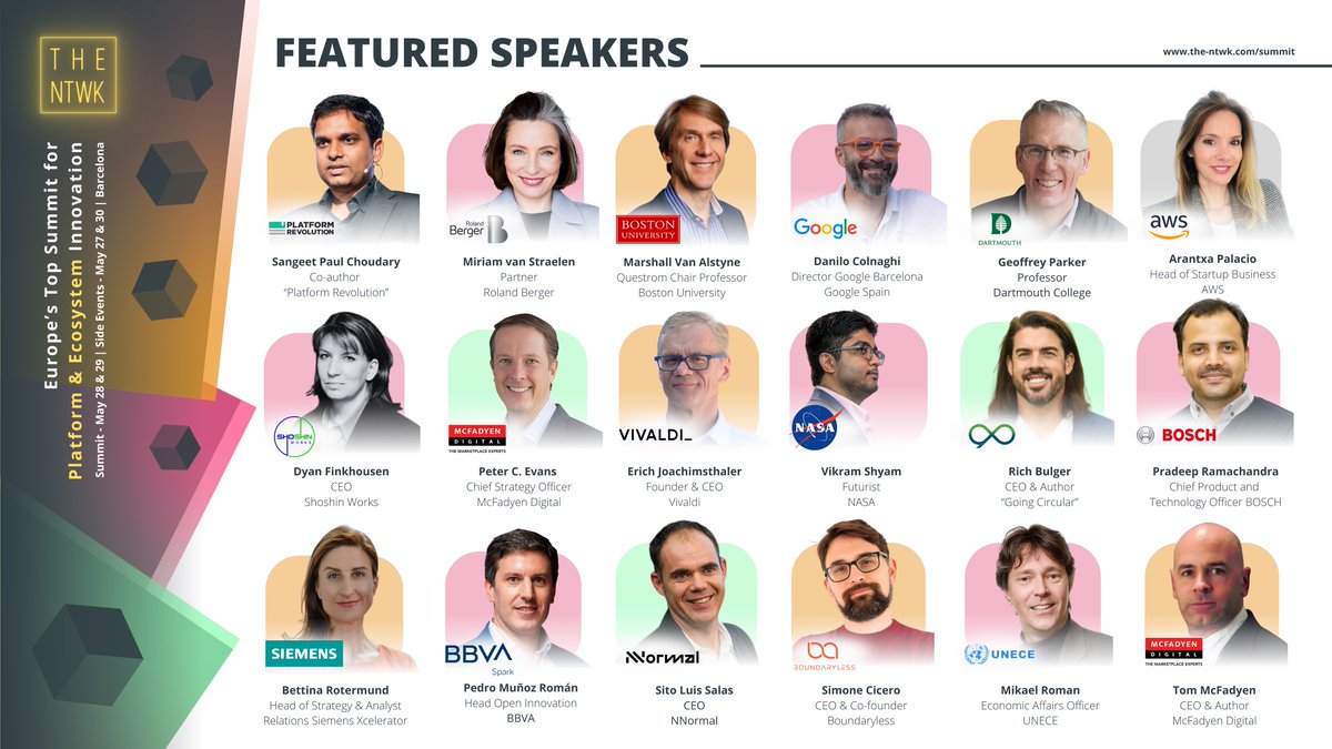 Our lineup of speakers is expanding with new faces — top leaders from #Google, #AWS, #BBVA, #Siemens, #Bosch, and other companies will join us at #TheNTWKSummit24 to share their experience and expertise. Check out all confirmed speakers on our website - rb.gy/h51d5z