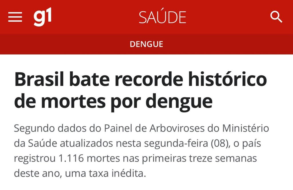 Os brasileiros sofrem com o recorde histórico da dengue no governo Lula. Sofrem com o aumento recorde de preco dos alimentos, o dobro da inflação: Cenoura: 56,99%, Batata-inglesa: 38,24%, Banana prata: 17,45%, Feijão carioca: 15,27%, Feijão preto: 11,95%, Arroz: 10,32%. O…