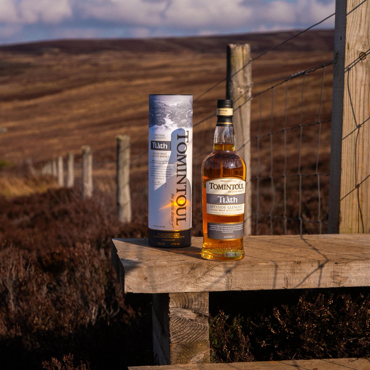 Tomintoul Tlàth is created using specially hand-chosen casks of whisky of various ages, matured in first-class American oak bourbon barrels. Tlàth, meaning ‘gentle’ in Scots Gaelic, is the perfect smooth and approachable dram for the single malt aficionado.