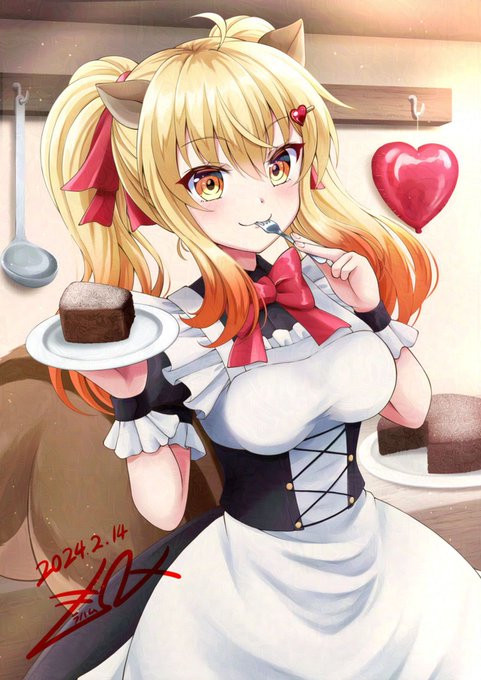 #これを見た人はメイドをTLに放流しよう

こういう時に便乗できるよう描いておいたメイド服りすこちゃん🐿 