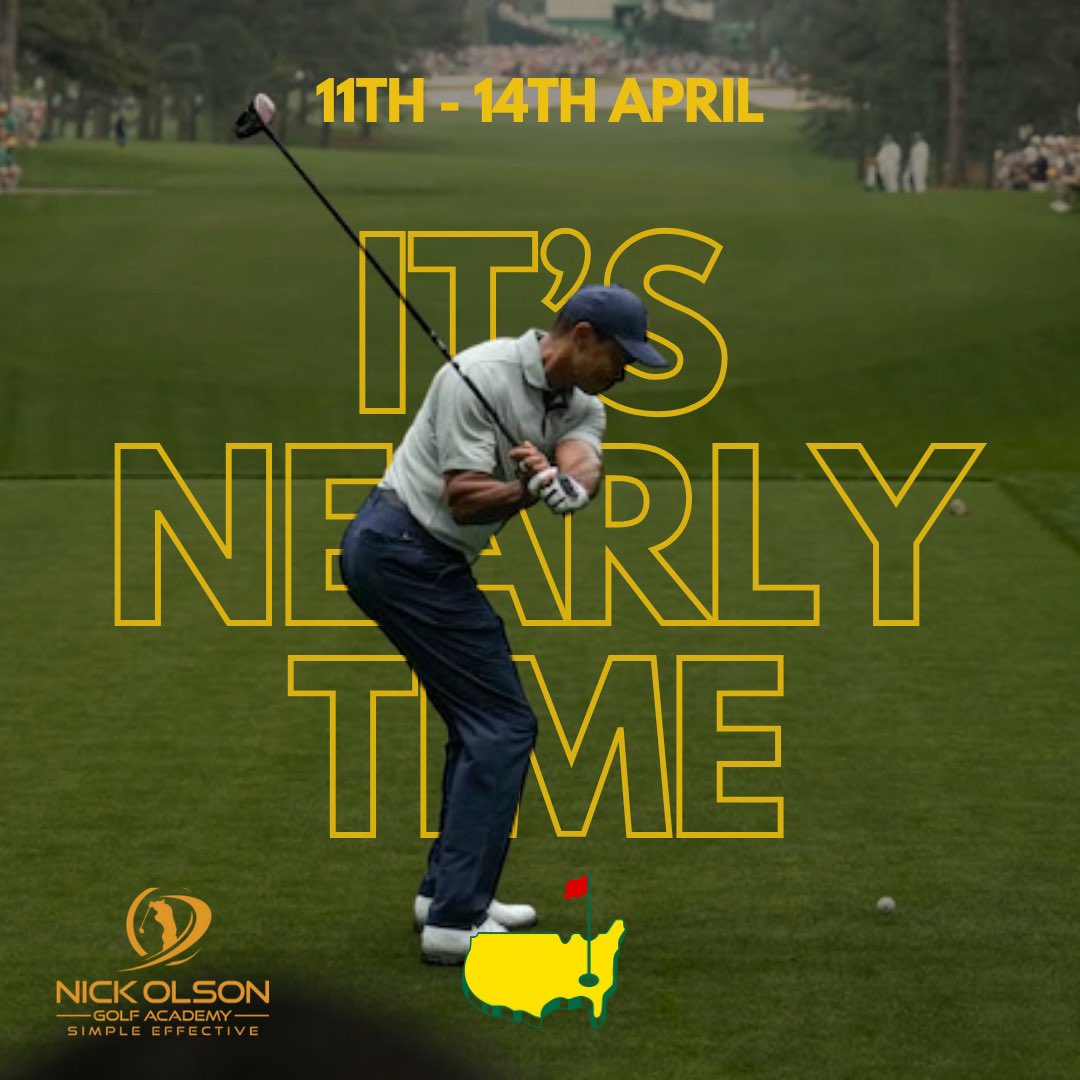 Only 2 more sleeps @themasters Who’s winning it?
🏌️‍♂️
🏌️‍♀️
📲 Book in for a lesson here: nickolsongolf.proagenda.com
🏌️‍♂️
🏌️‍♀️
#themasters #themastersgolf #Golf #GolfCoach #GolfCoaching #GolfLessons #GolfTips #Golfers #Golfer #GolfPro #Golfing #GolfTournament #GolfShot #GolfInstruction