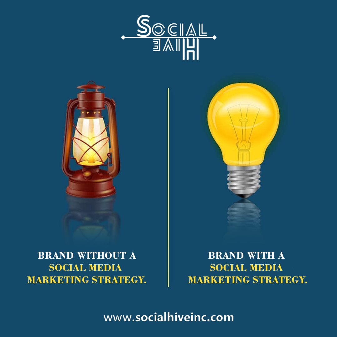 Brand without a social media marketing strategy.”
“Brand with a social media marketing strategy.”

#socialhive #socialhiveinc #socialmedia #socialmediamarketing #smallbusiness #socialmediatools #marketing #canada #AnalyticsJobs