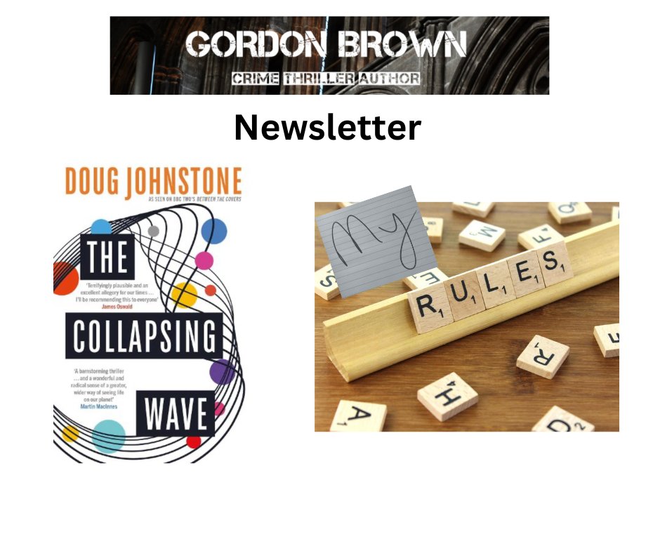 My latest newsletter just landed - with an interview with @doug_johnstone and a few of my writing world 'rules'. If you want a copy - sign up here. eepurl.com/h0LCOj