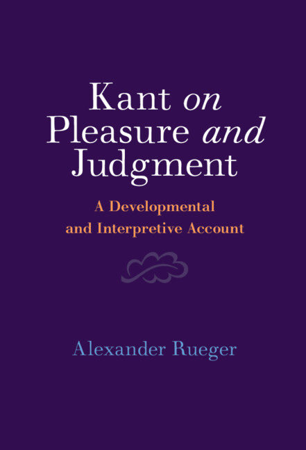 Congratulations to Alexander Rueger on his new book, now in stock, which illuminates both the role of pleasure and displeasure in #Kant’s thought, and their important connections to the power of judgment