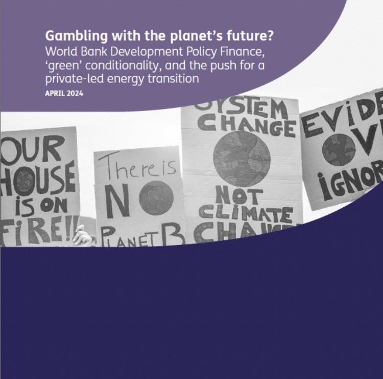 🚀 Now OUT: New @brettonwoodspr report finds energy conditionality in @WorldBank DPF is paving the way for energy privatisation in LMICs - foreclosing other energy transition models rooted in sovereignty & national ownership tinyurl.com/DPF2024 CC @FadhelKaboub @KateAronoff