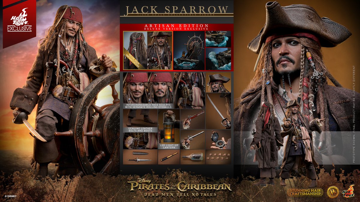 #HotToys #PiratesoftheCaribbean 1/6th scale #JackSparrow figure is available for pre-order now! bit.ly/HTPOTCJackSpar…