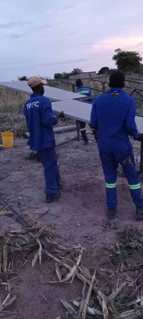 Water Blues in Itezhi Tezhi soon be past . Southern Water Co now erecting solar panels and digging boreholes to connect unserviced communities . Itezhi Tezhi Power Cooperation also advancing in their feasibility for a new water plant in the district .#Waterislife @HHichilema