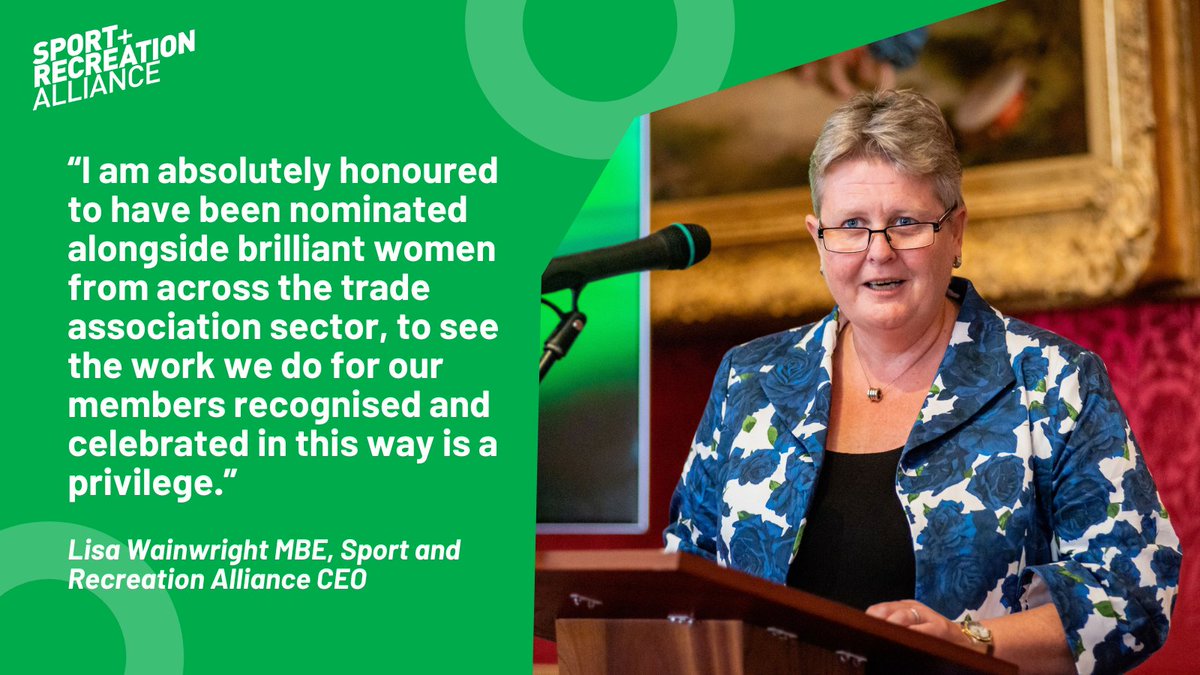 sportrectweets's tweet photo. On #IWD2024, we were delighted to find out that Alliance CEO, @LisaWainwright5, made this year’s Women in Trade Association Powerlist! 😁

Lisa was selected on the basis of the transformational leadership she has demonstrated in over 25 years in the sport sector 🙌 https://t.co/VWUdlVP2oL
