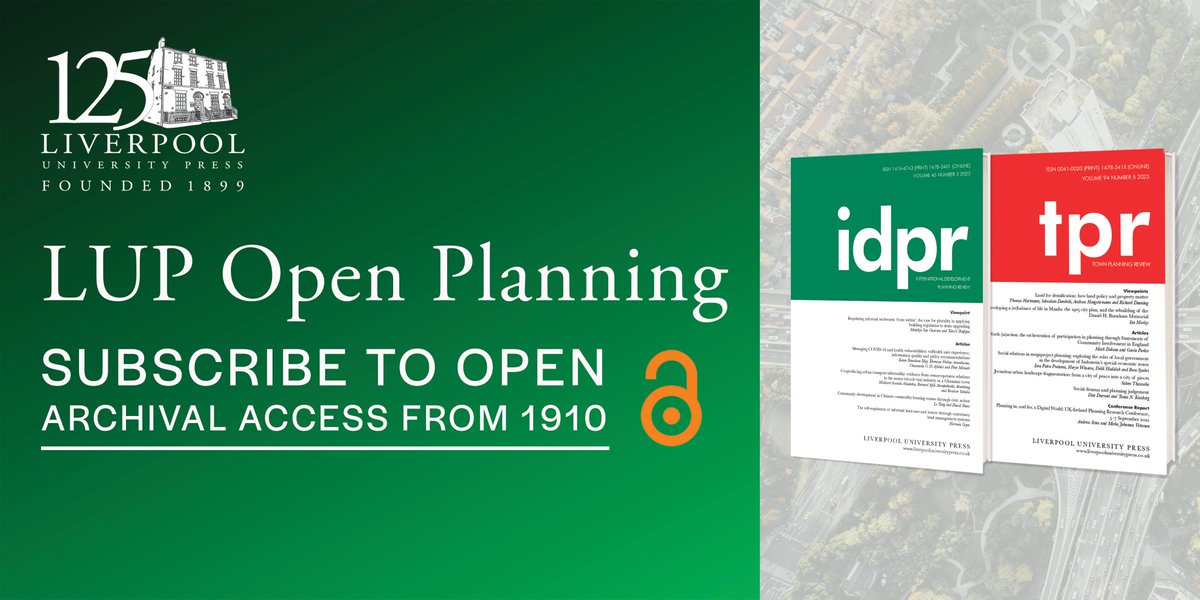 We are pleased to announce that our #SubscribetoOpen initiative, LUP Open Planning has almost reached the target for Open Access for 2024! We’d like to thank all of the institutions who have subscribed so far. Find out more: bit.ly/LUPOpenPlanning #S2O @aupresses @UKRI_News