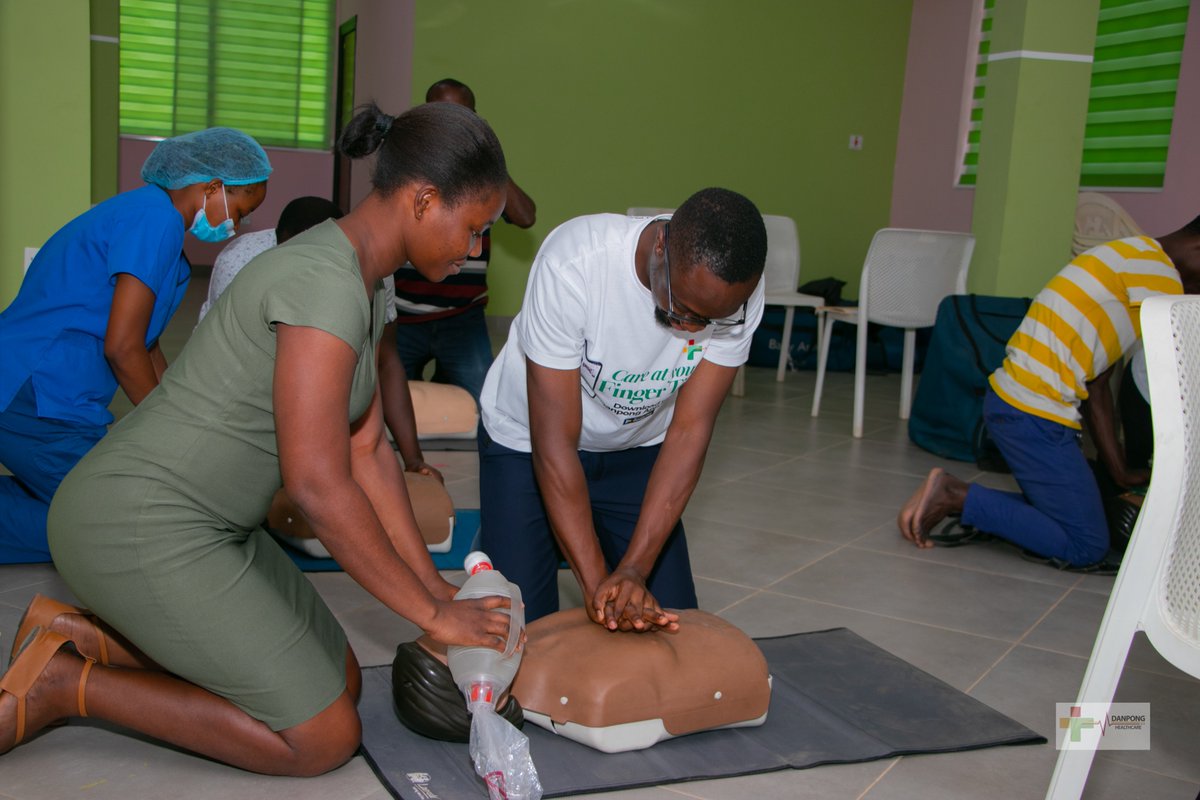 The team from Africa Partners Medical training our able and dedicated staff on Basic Life Support - Second Batch
#Danpongcares
#healthyandhappy
#firstaid
#firstaidtraining