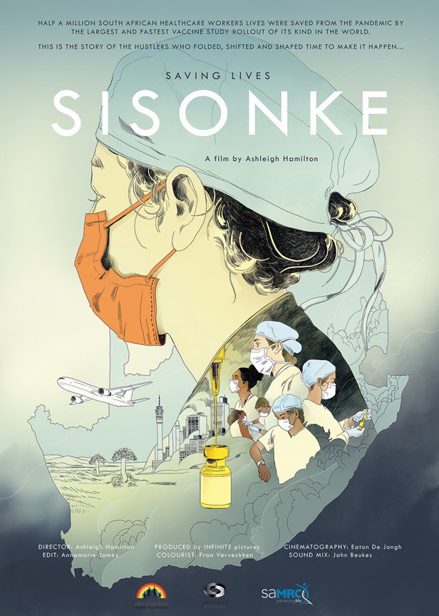 SAMRC launches a documentary titled 'Saving Lives: Sisonke”, it chronicles the historic vaccine study rollout in South Africa. The Sisonke project, was an initiative led by Professors Glenda Gray, and Linda-Gail Bekker, CEO of @DTHF_SA More on this: shorturl.at/gjmEL