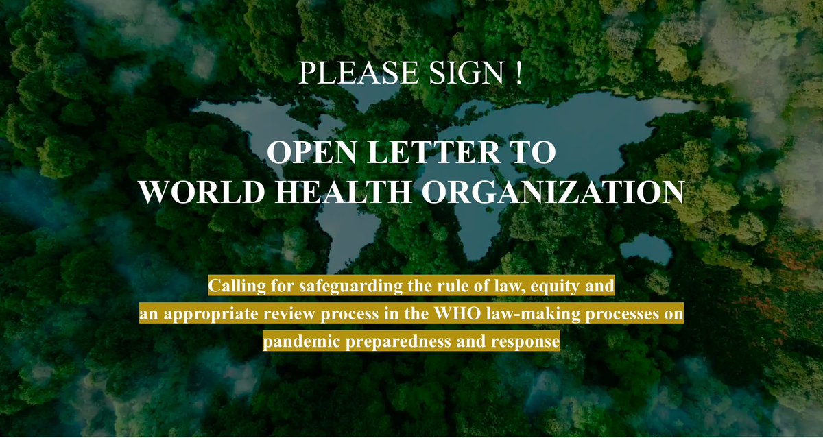 Our national and personal sovereignty could end in 6 weeks time if we cant stop the WHO Pandemic Treaty 🖊️Please Sign and Share: openletter-who.com #WHO #ThePeopleSayNO