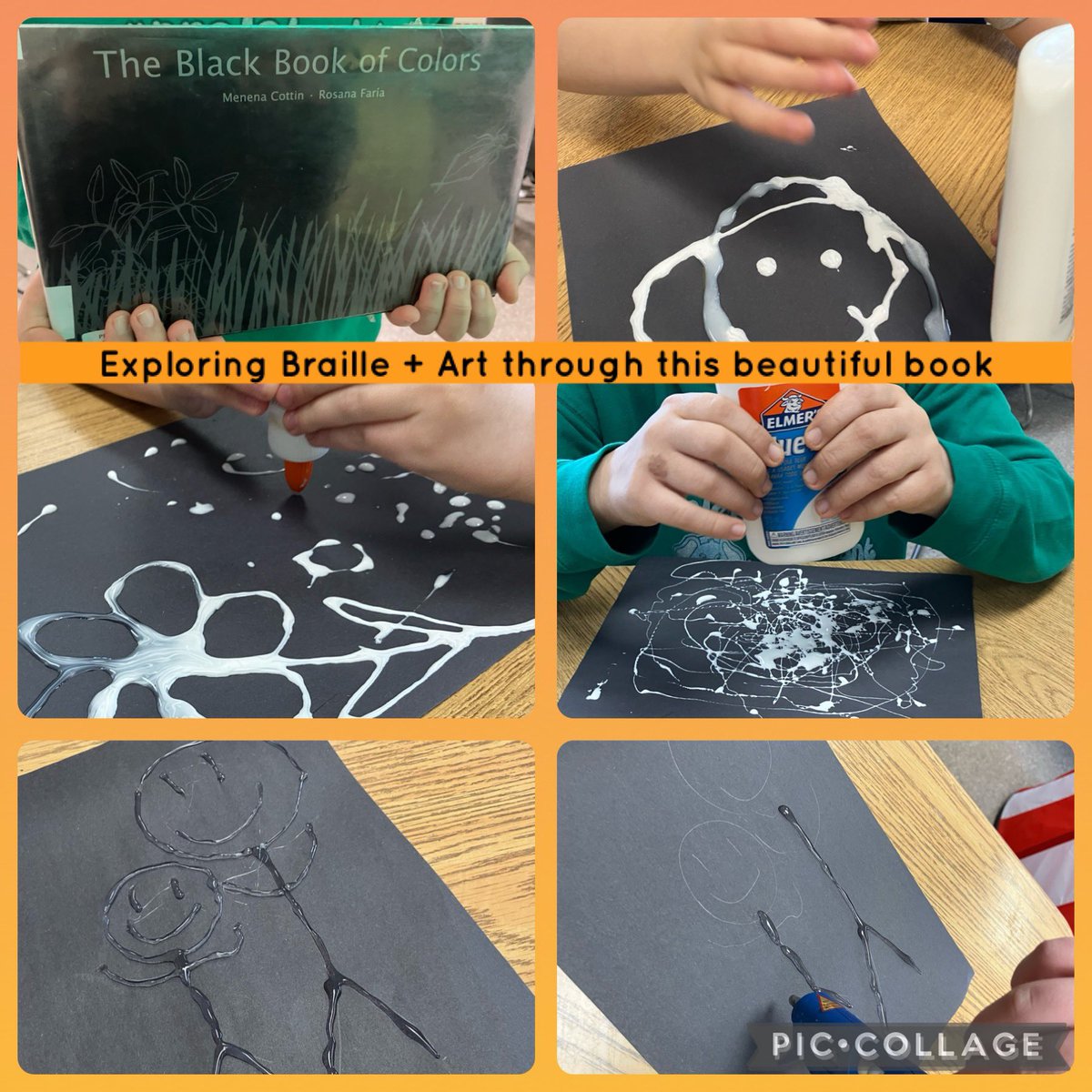 #art is such a beautiful opportunity to build on fine motor & inclusion. It’s a chance for free expression, creativity & risk taking. We 🩵 exploring through art #ArtMatters #SpecialEducation @KariRBryant @cmills_gecdsb #BrailleArt #SensoryInclusion