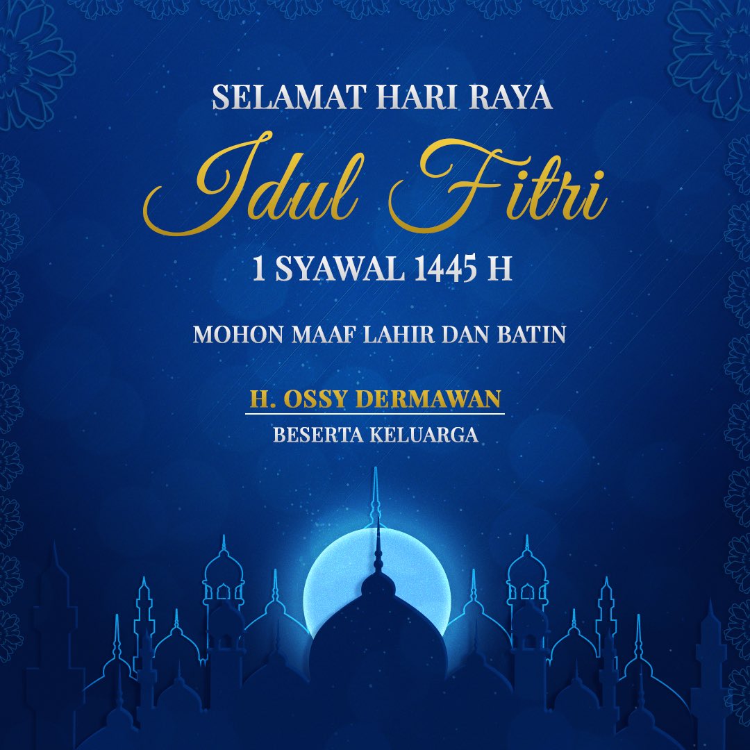 Dengan penuh ketulusan, kami sekeluarga mengucapkan minal aidin wal faidzin, mohon maaf lahir dan batin. Mari saling memaafkan di hari yang fitri ini. Dan semoga ibadah puasa kita di bulan suci Ramadhan diterima oleh Allah Swt. Amin YRA