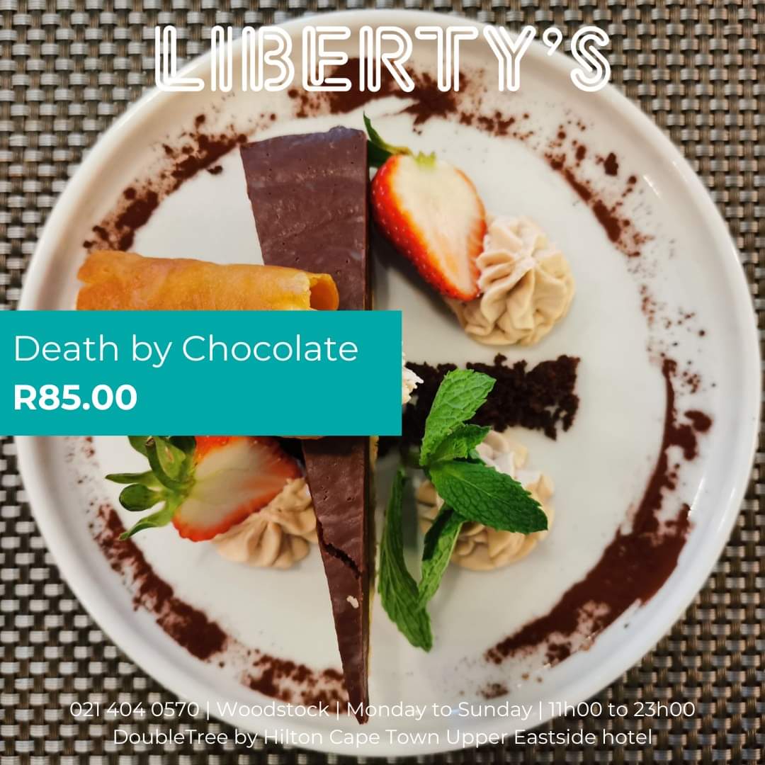 Craving something sweet? 🍫Our desserts at Liberty's Restaurant has got you covered! Our desserts are the perfect way to end your meal on a high note. Come indulge with us! 

#WeAreLibertys #Dessert #DessertLovers #LibertysRestaurant #WoodstockCapeTown #SweetTreats
