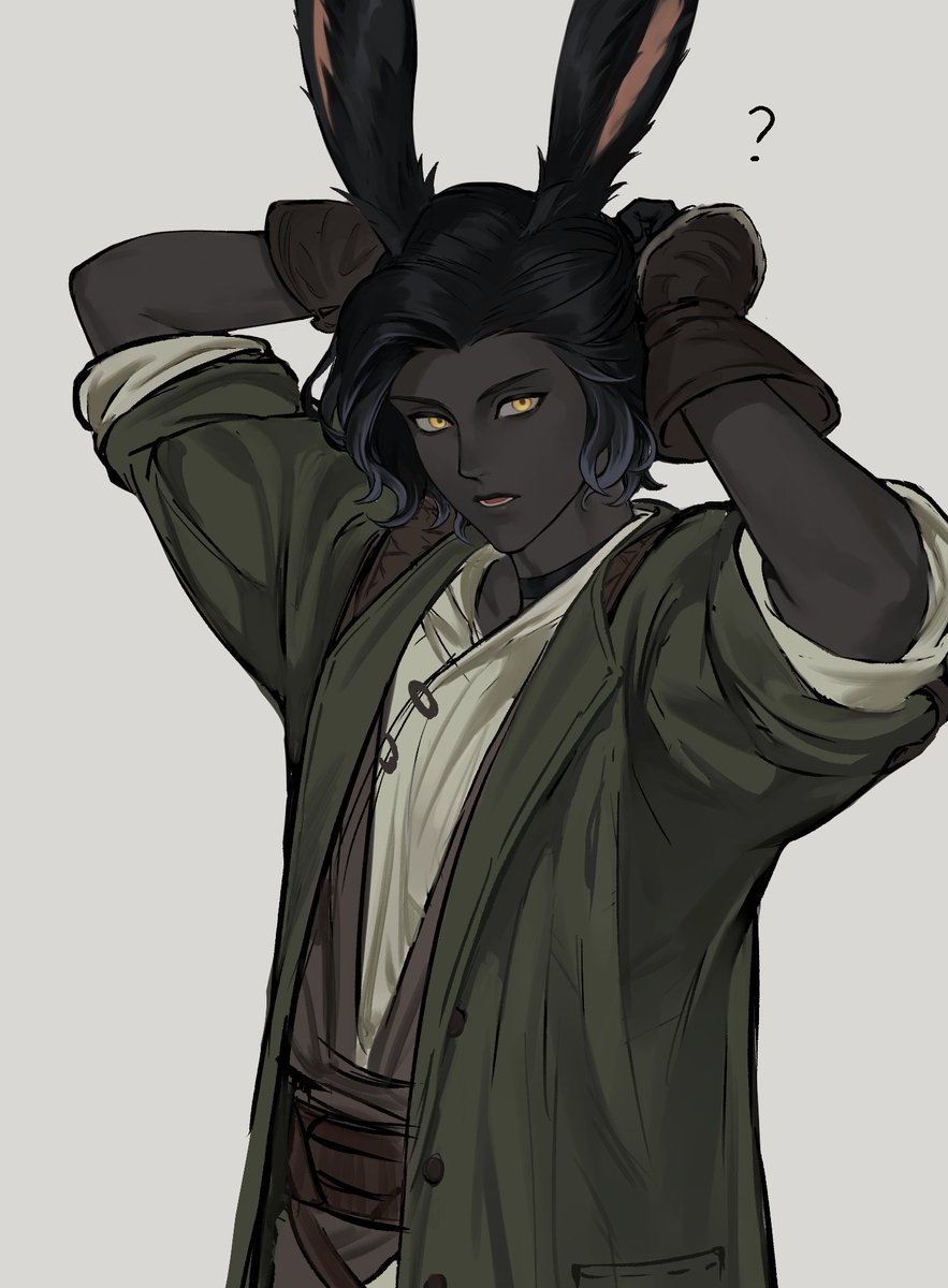 just Erenville clipping his hair back
