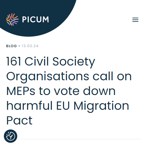 picum_ngo's tweet photo. We were some 80 human rights organisations only a couple of months ago. Many more additions on, same message: MEPs must reject this #MigrationPact and the violence it entails.
https://t.co/BD2jV9csqM https://t.co/rZzUr5rkos