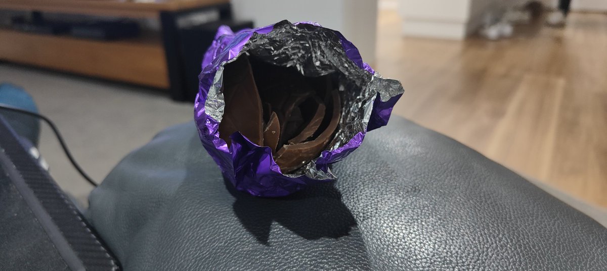 Dear Cadbury. We need to talk about the quality of your packaging after I opened one of my Easter treats, only to be confronted by this 'egg'