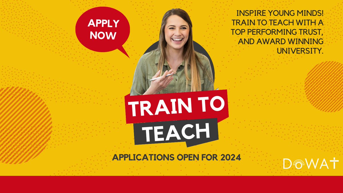 Fancy a #career change? Choosing to train to teach with us means that you’ll receive a #PostgraduateCertificateofEducation and the award of #QualifiedTeacherStatus. Explore your options today - applications are now open. 👉 loom.ly/KVhqB3Y #getintoteaching #traintoteach