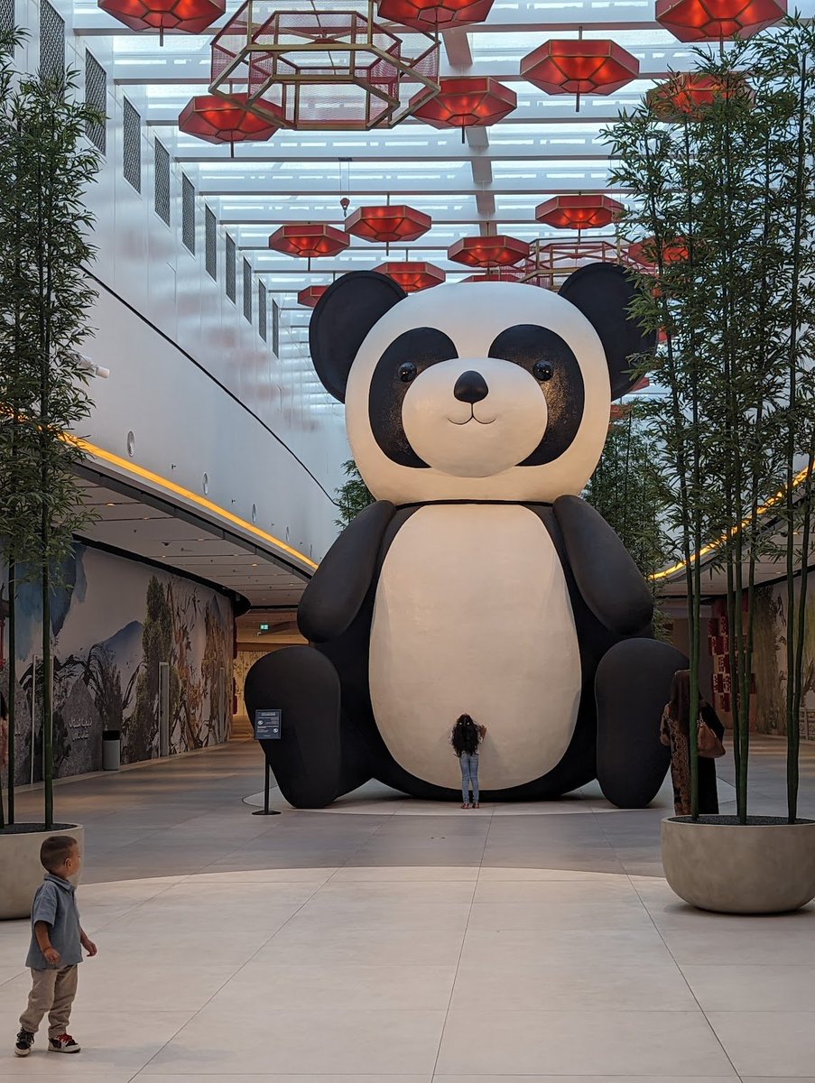 Here is a photo of one of my fellow Crypto stamp animals in the wild: the  Crypto stamp 2.0 Panda. This photo has been taken at Dubai Mall. #Dubai  #cryptostamp #chinatown #panda