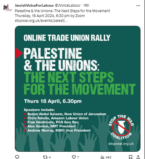Confused. Are they trying to support trade unions in Gaza? If so, I'm all for it. #freePalestinefromHamas